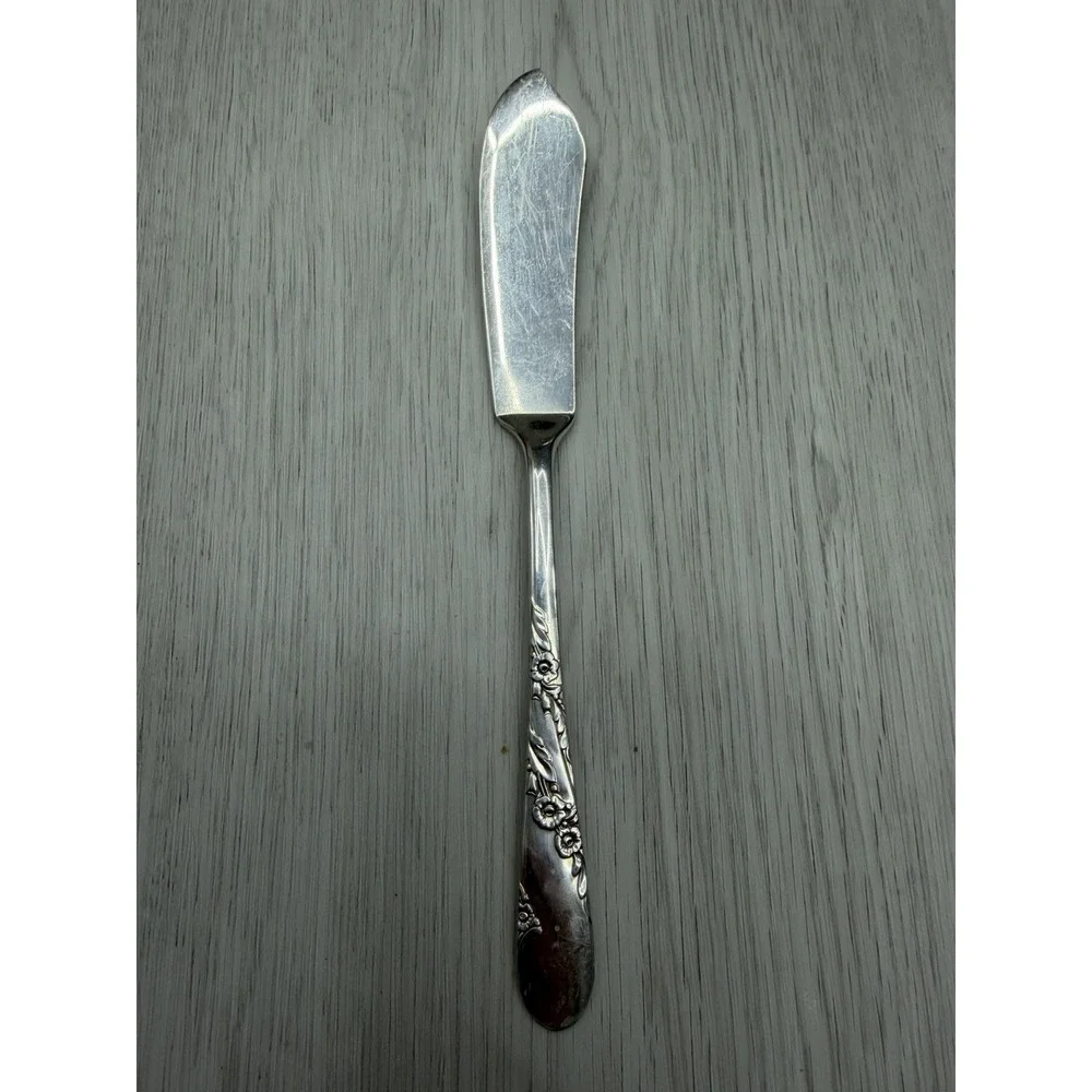 Oneida Community Bridal Wreath Silverplate 62pc Flatware Set 1955 Wood Box